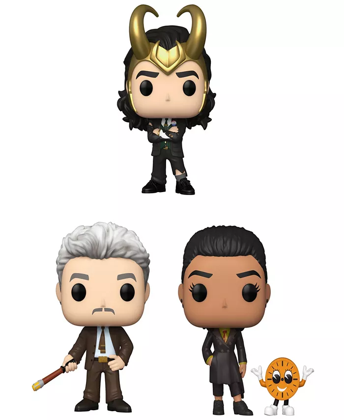 Funko Marvel POP Loki 3 Piece Collectors Set Mobius President Loki and Ravonna Renslayer with Miss Minutes - Mycitystee