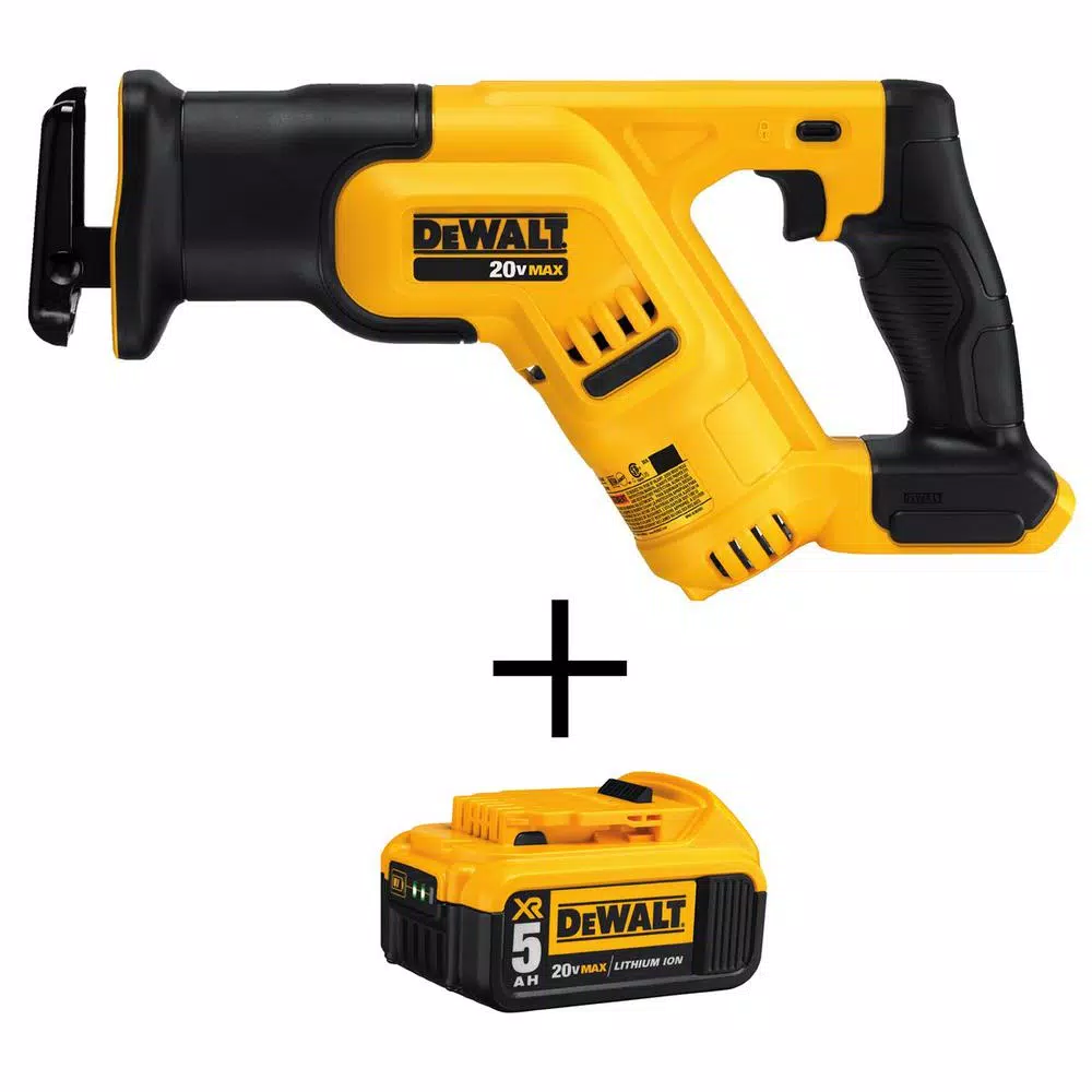 DEWALT 20-Volt MAX Cordless Compact Reciprocating Saw with (1) 20-Volt Battery 5.0Ah and#8211; XDC Depot - Mycitystee