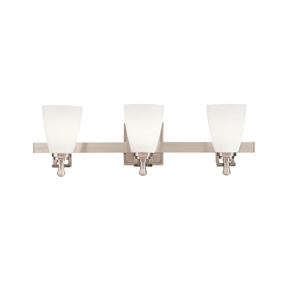 Kichler Lighting Uptown Collection 3-light Brushed Nickel Bath/Vanity Light - Mycitystee