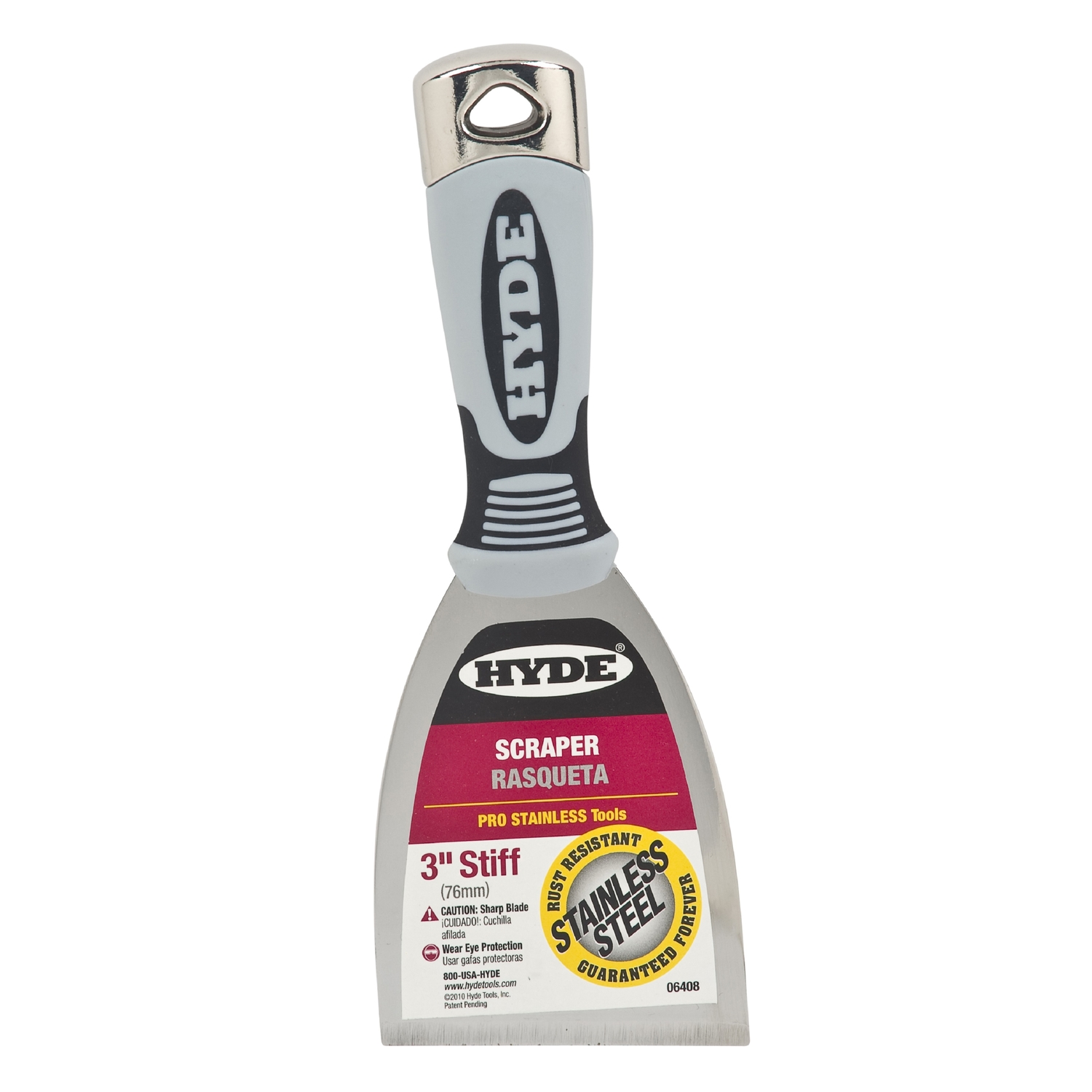 Hyde Pro Stainless 3 in. W Stainless Steel Stiff Scraper - Mycitystee