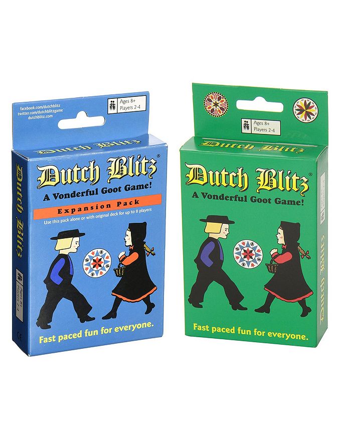MasterPieces Puzzles Dutch Blitz Original and Blue Expansion Pack Combo Card Game Set - Mycitystee
