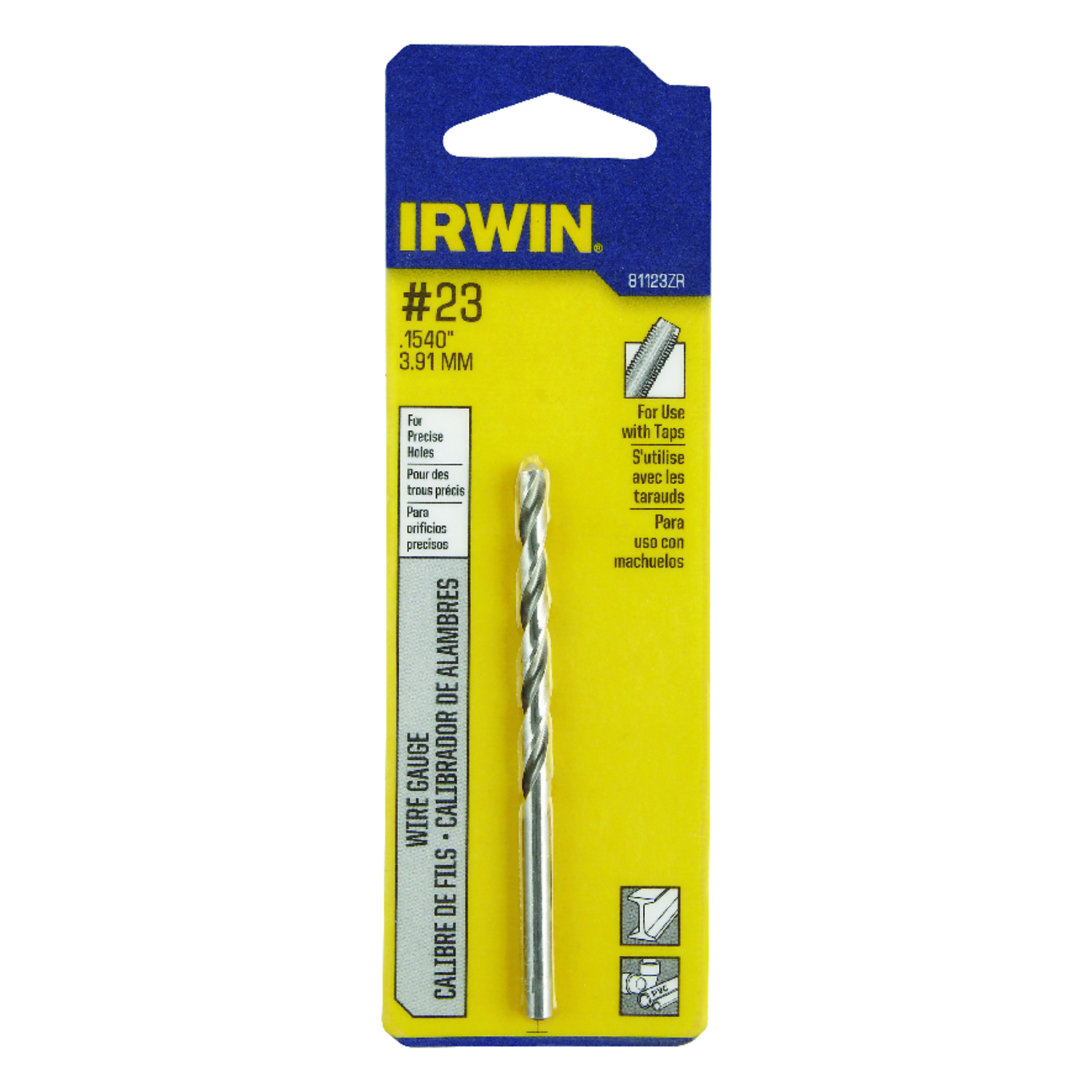 Irwin #23 X 3-1/8 in. L High Speed Steel Wire Gauge Bit 1 pc - Mycitystee