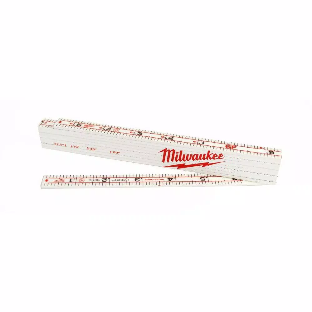 Milwaukee 78 in. Engineerand#8217;s Composite Folding Ruler and#8211; XDC Depot - Mycitystee