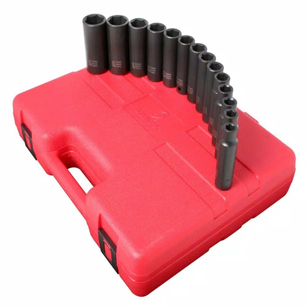 SUNEX TOOLS Socket Set Impact 1/2 in. Drive Deep Metric (14-Piece) and#8211; XDC Depot - Mycitystee