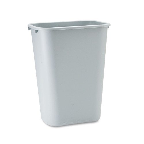 Rubbermaid Commercial Deskside Plastic Wastebasket， 10.25 gal， Plastic， Gray (295700GY) - Mycitystee