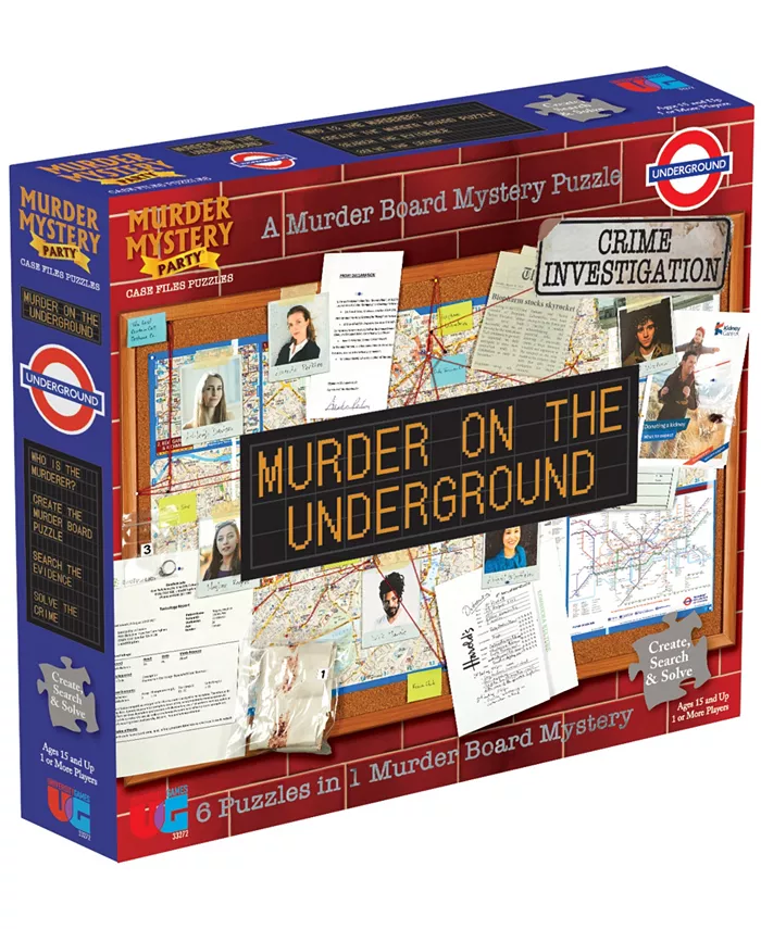 University Games Murder Mystery Party Case Files Murder on the Underground Puzzle Set， 100 Pieces - Mycitystee