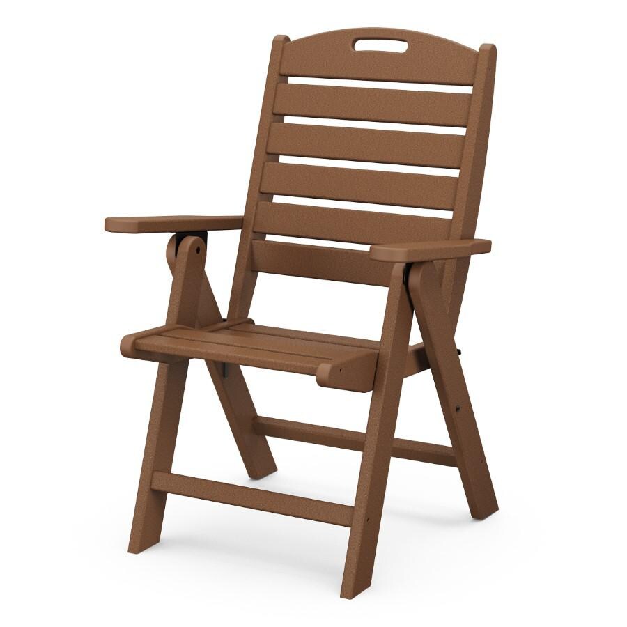 POLYWOOD Nautical Highback Chair in Teak - Mycitystee