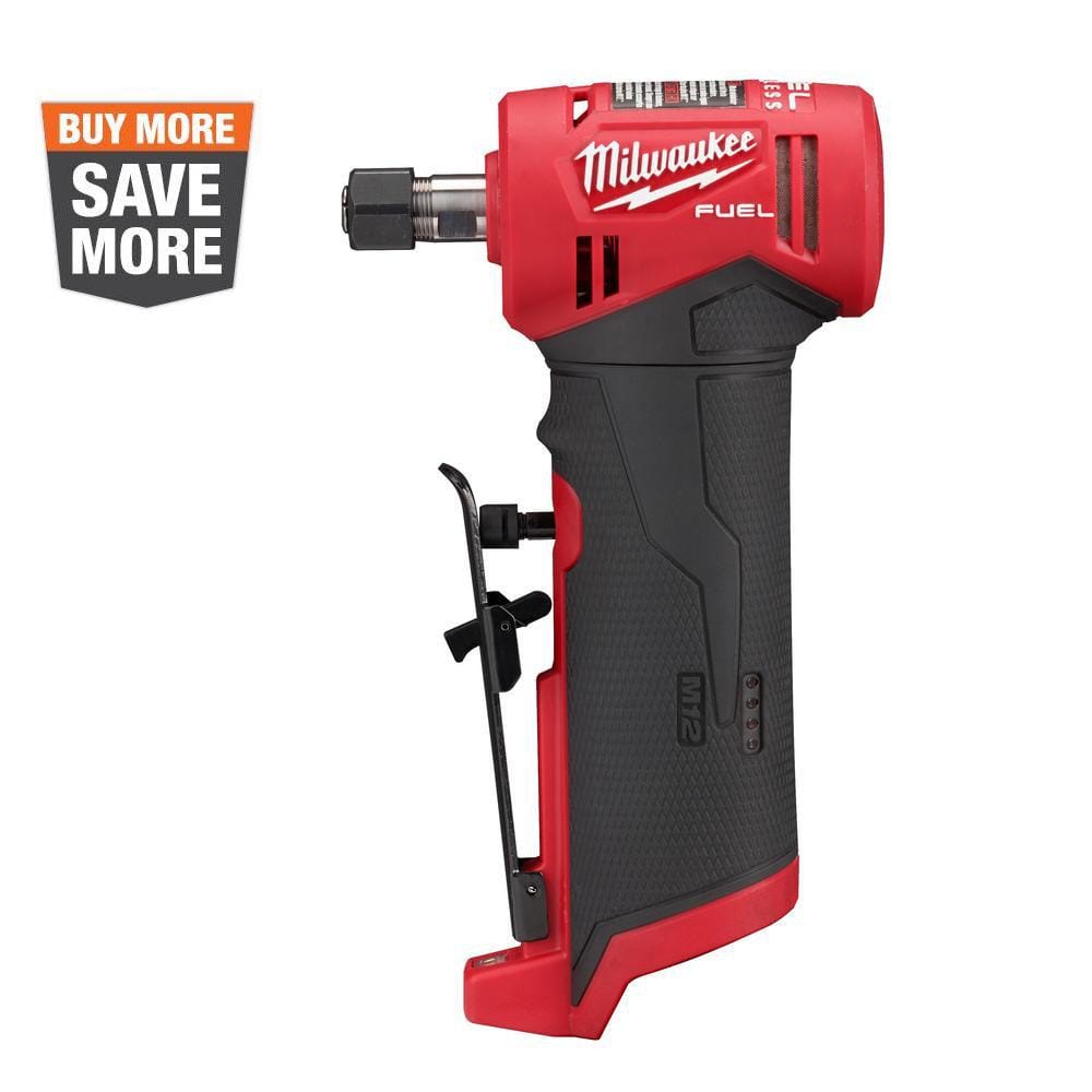 Milwaukee M12 FUEL 12V Lithium-Ion Brushless Cordless 1/4 in. Right Angle Die Grinder (Tool-Only) 2485-20 - Mycitystee