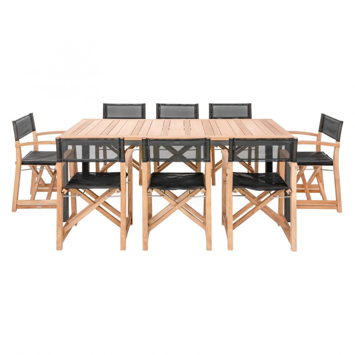 Signature Sabine Landing 9 Piece Teak Patio Dining Set - Mycitystee