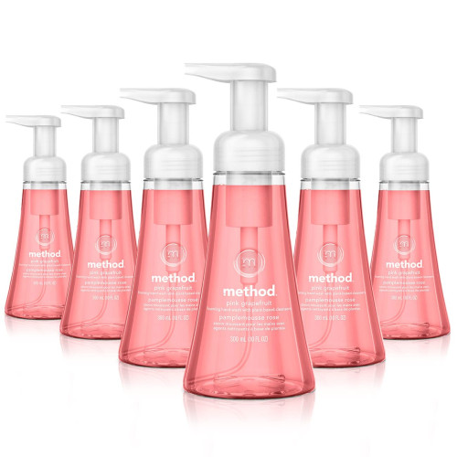 Method Foaming Hand Wash， Pink Grapefruit， 10 oz Pump Bottle， 6/Carton (01361) - Mycitystee