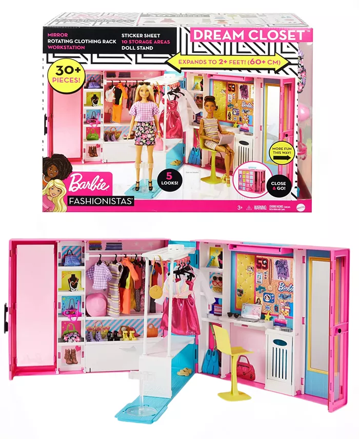Barbie Dream House Workstation or Rotating Clothing Rack Fashionista Closet Set - Mycitystee
