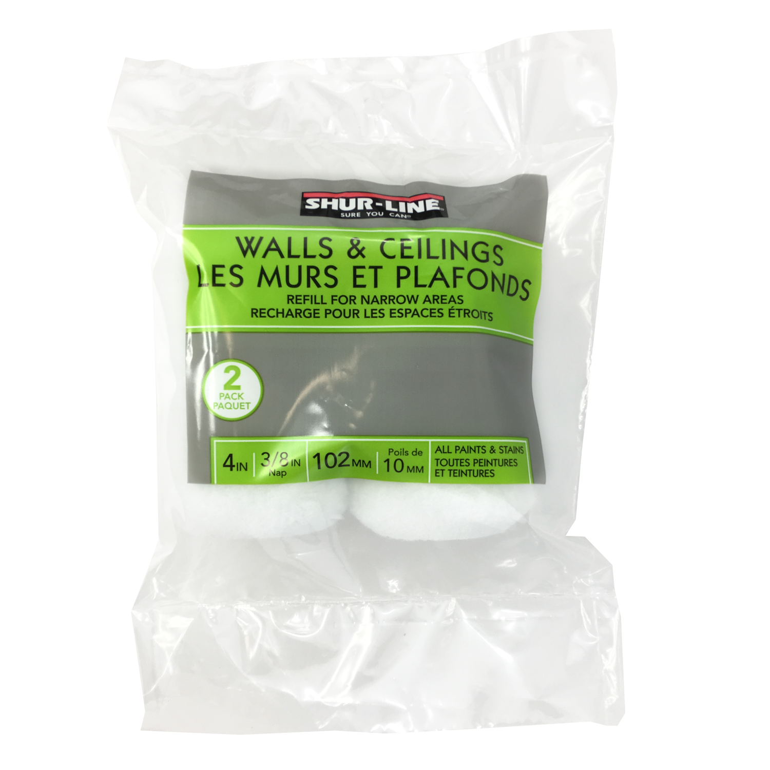 Shur-Line Knit 4 in. W X 3/8 in. Trim Paint Roller Cover 2 pk - Mycitystee