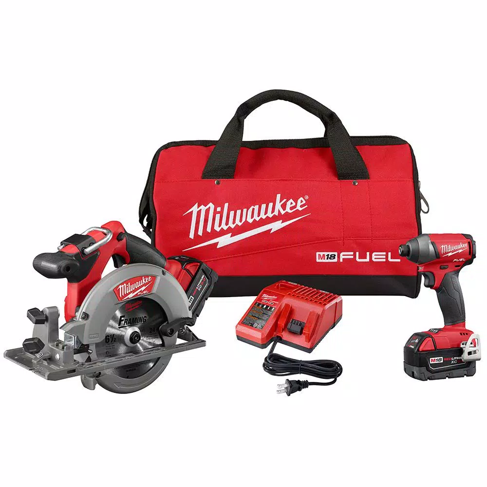Milwaukee M18 FUEL 6-1/2 in. Circular Saw and M18 FUEL Impact Driver Special Buy Kit and#8211; XDC Depot - Mycitystee
