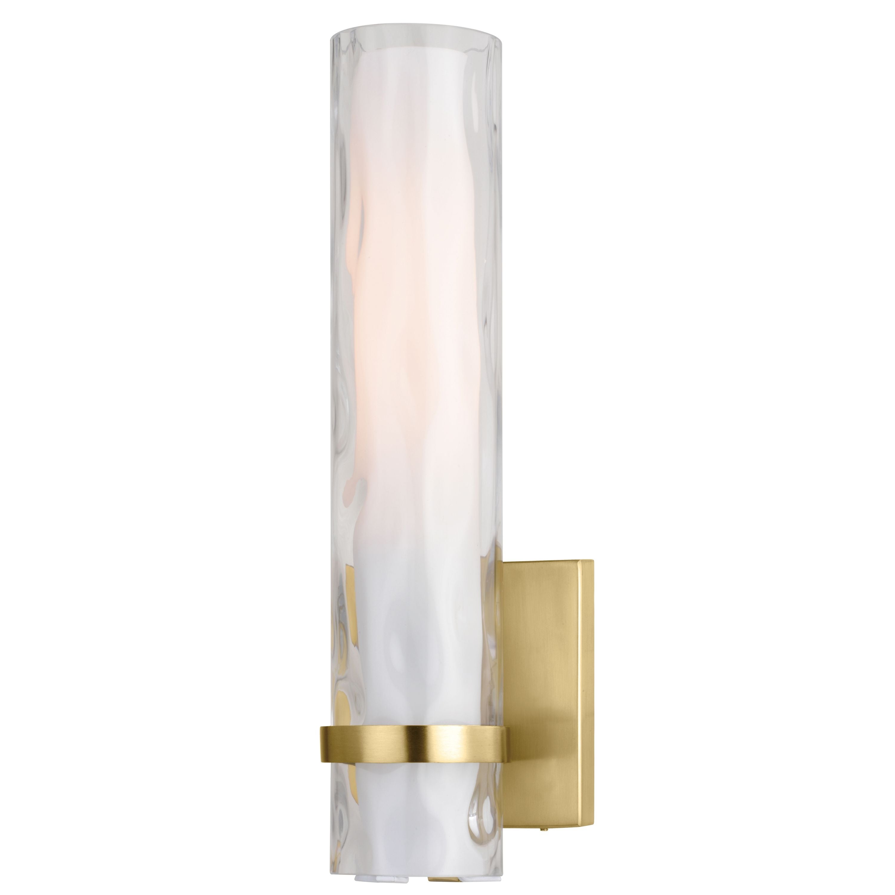 Vilo 1 Light Brass Bathroom Wall Fixture - 4.5-in W x 13.5-in H x 4-in D - Mycitystee