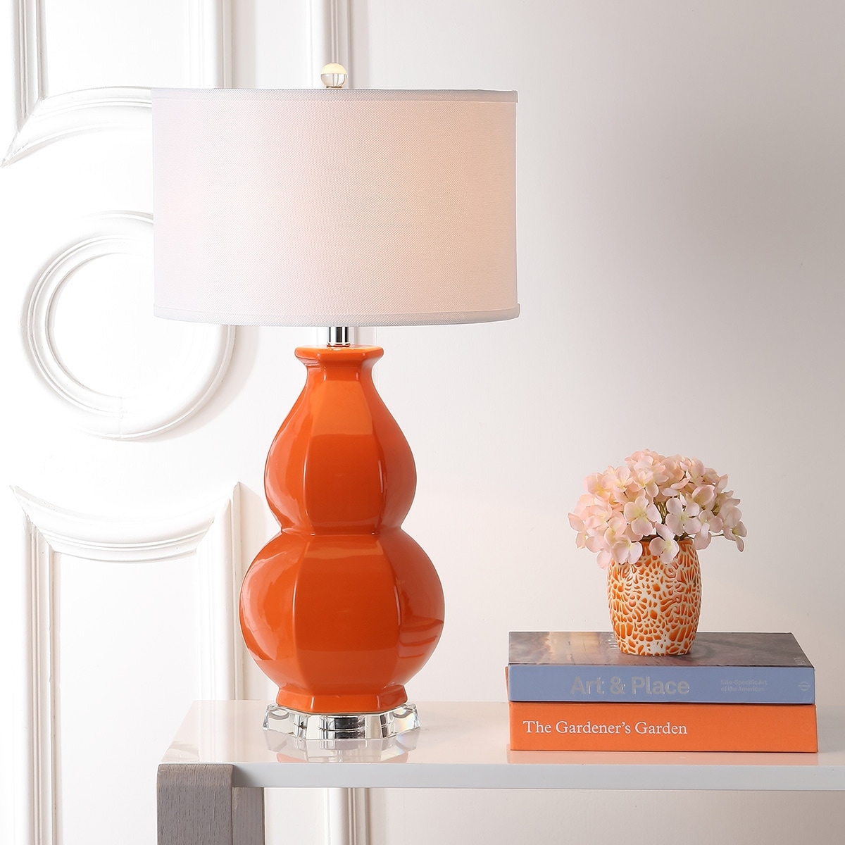 SAFAVIEH Lighting 28-inch Juniper Light Orange Lamp - 16