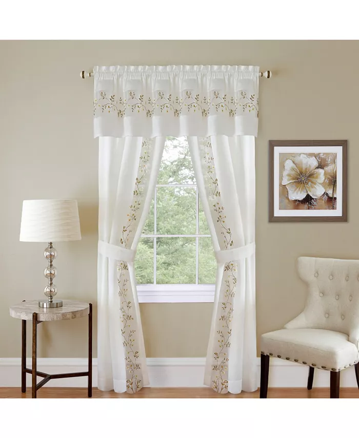 Achim Fairfield 5 Piece Window Curtain Set， 55x84 - Mycitystee
