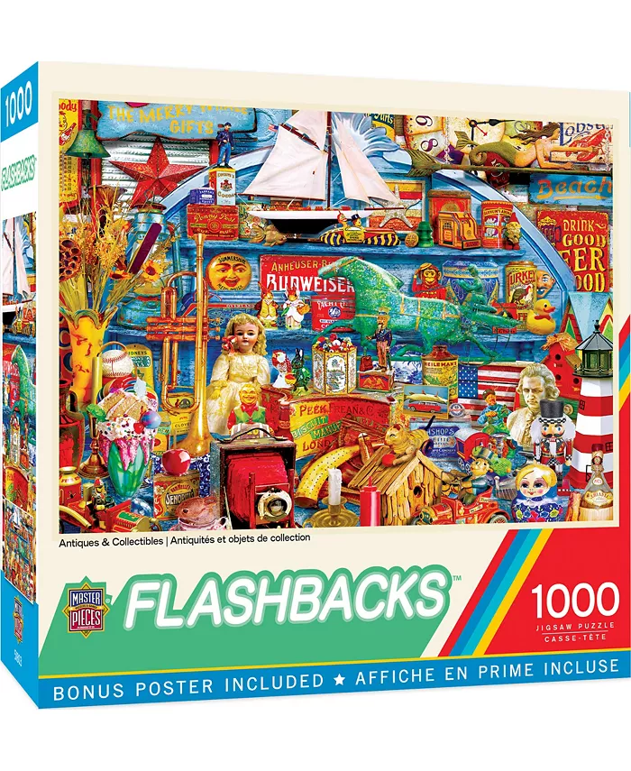 MasterPieces Puzzles Flashbacks - Antiques Collectibles 1000 Piece Puzzle - Mycitystee