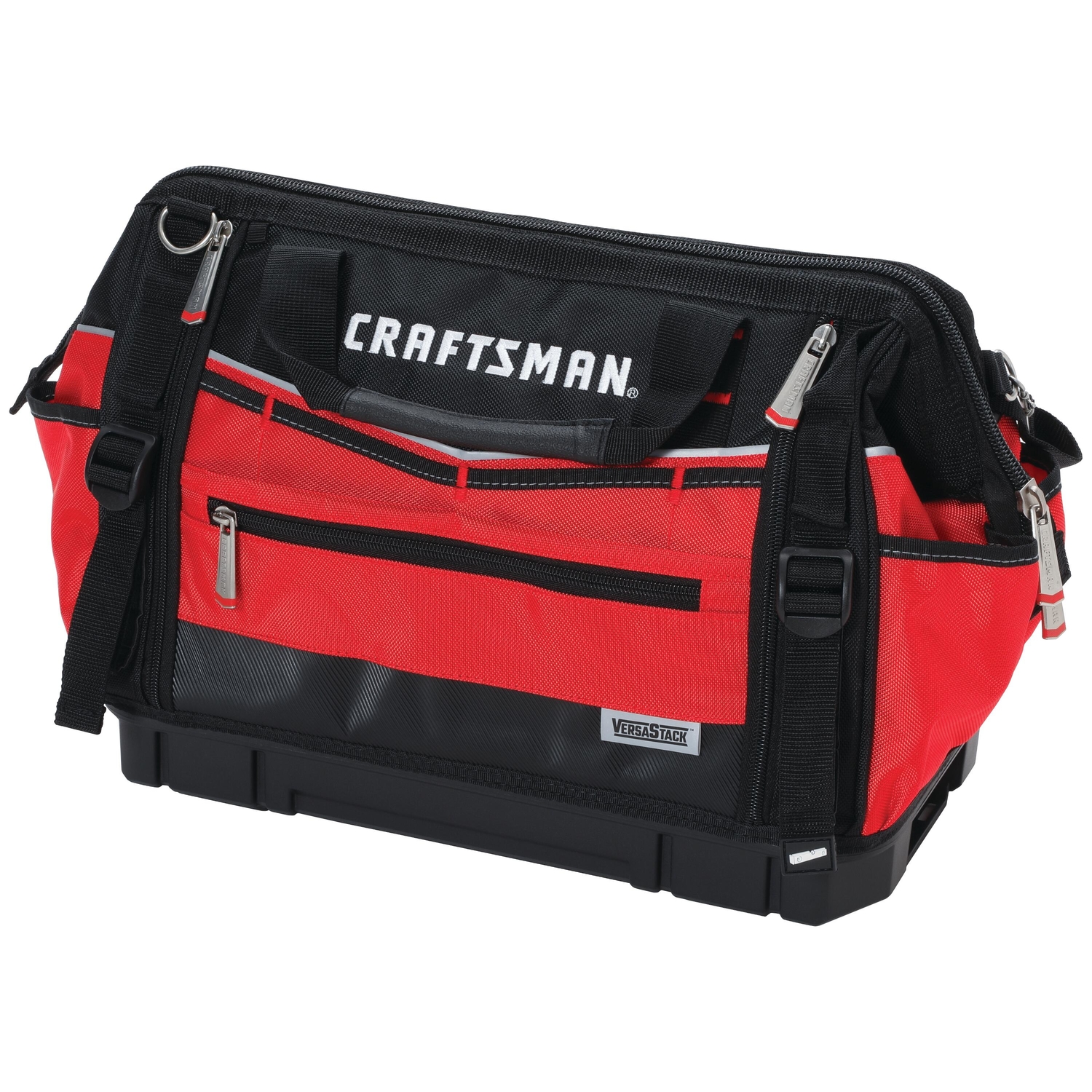 Craftsman VERSASTACK 8.5 in. W X 13.5 in. H Polyester Tool Bag 31 pocket Black/Red 1 pc - Mycitystee