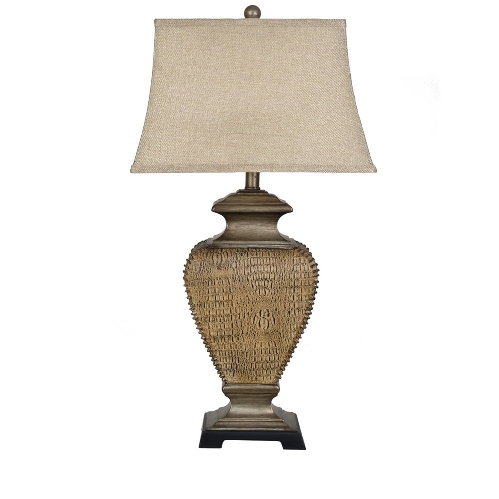 Taunton Light Brown 30.75-inch Resin Rectangle Bell Table Lamp - 16x13x30.75 - Mycitystee