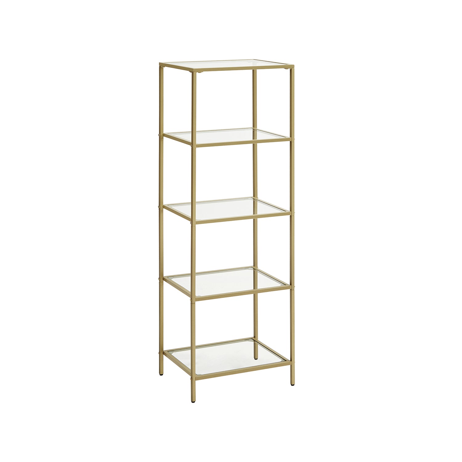 VASAGLE Slim Shelving Unit for BedroomGold - Mycitystee