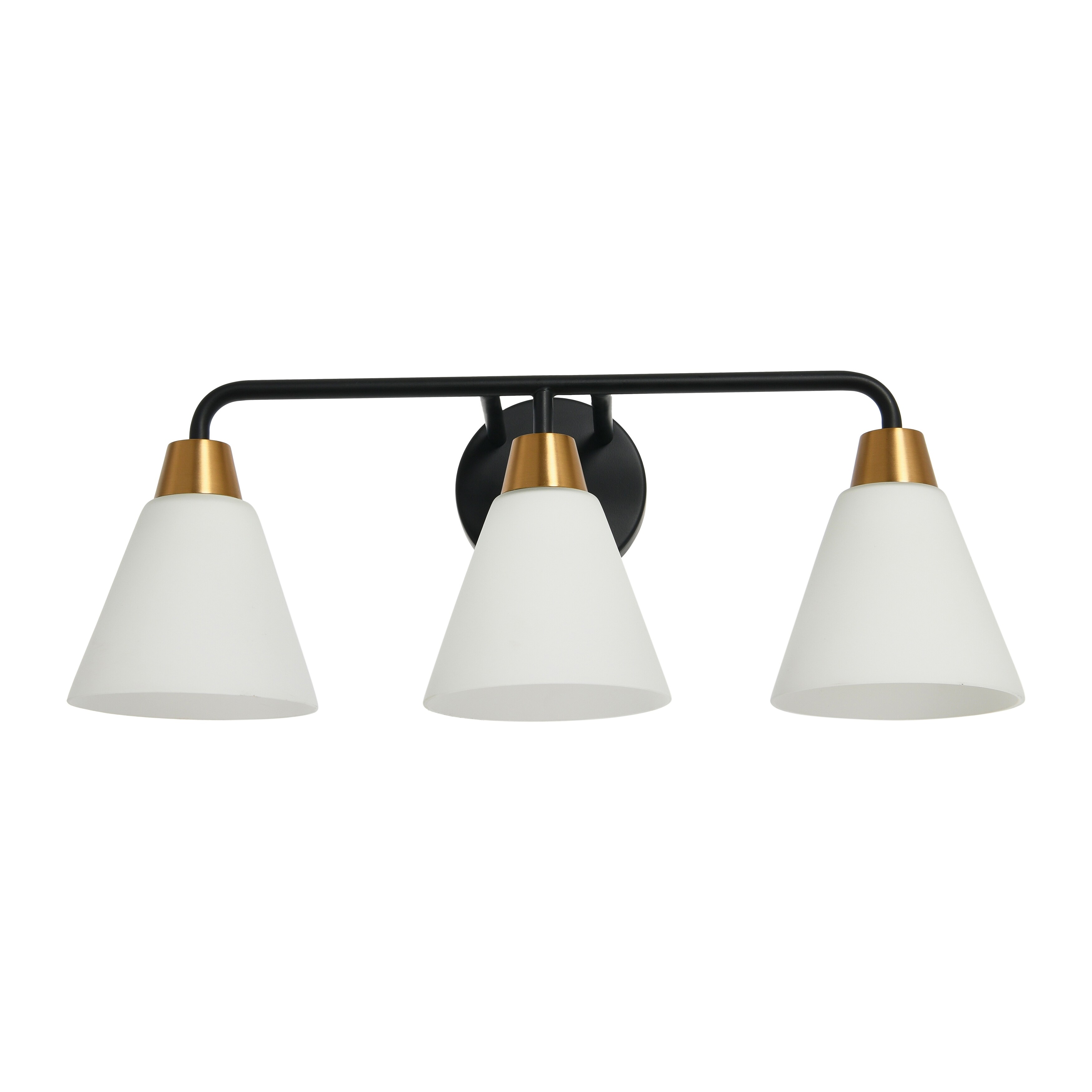 Robert Stevenson Lighting Brody - Metal and Frosted Glass 3-Light Vanity Light - Mycitystee