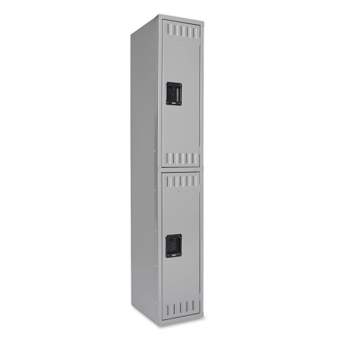 Tennsco Double Tier Locker， Single Stack， 12w x 18d x 72h， Medium Gray (DTS121836AMG) - Mycitystee
