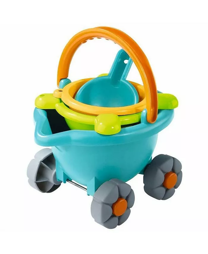 Haba Sand Bucket Scooter - 4 Piece Nesting Beach Toy Set for Toddlers - Mycitystee