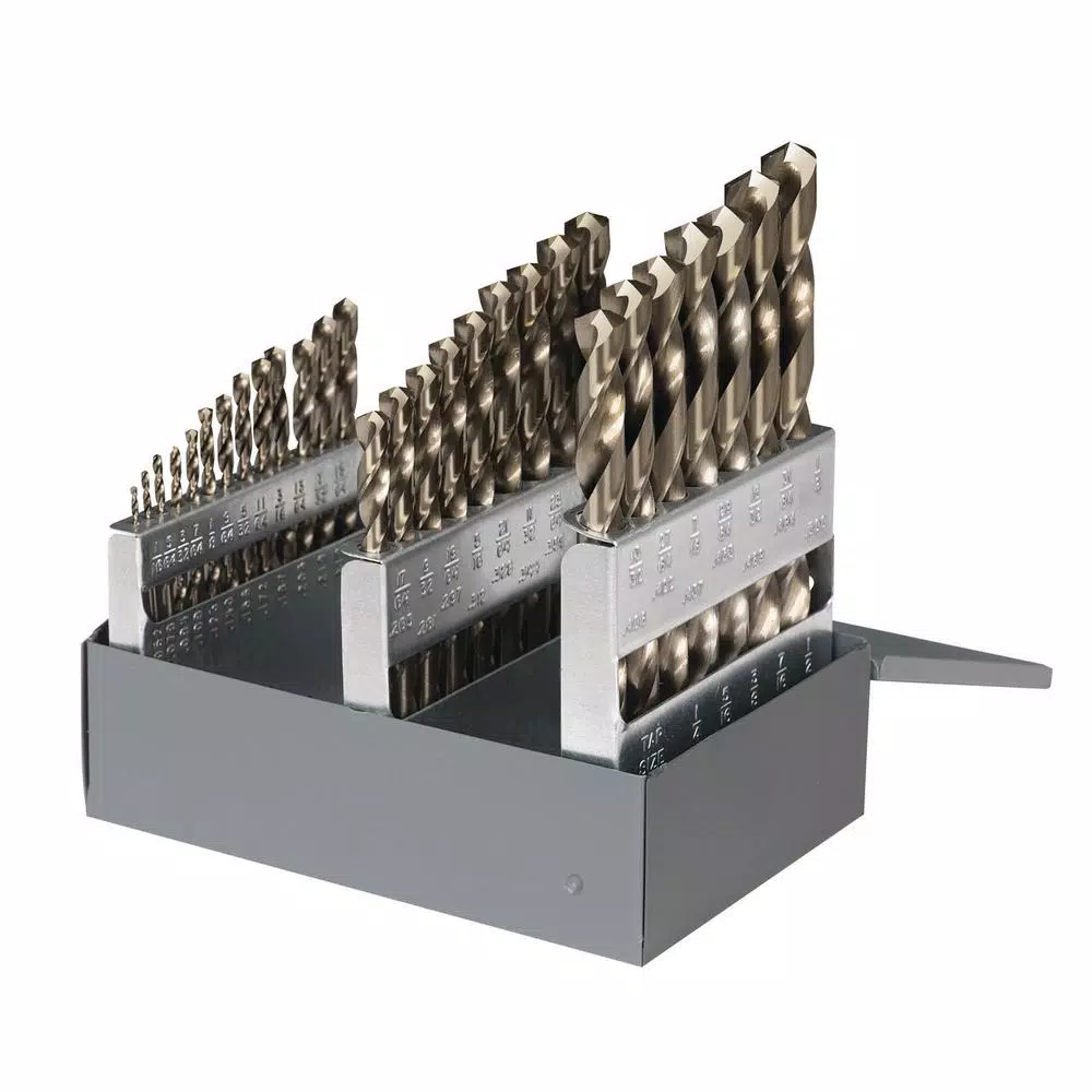 CLE-LINE 1802 Cobalt Heavy-Duty 135-degree Split Point 1/16 in. and#8211; 1/2 in. x 64 Bit Set (29-Piece) and#8211; XDC Depot - Mycitystee