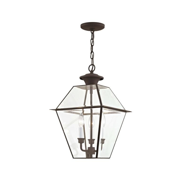 Livex Lighting Westover Bronze 3-light Outdoor Chain Lantern - Mycitystee
