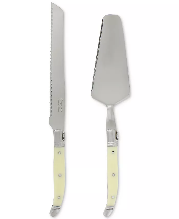French Home Laguiole 2-Pc. Connoisseur Faux Ivory Cake Slicer Server Set - Mycitystee
