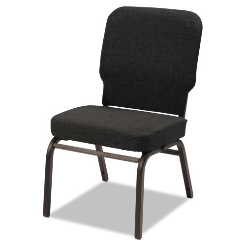 Alera Oversize Stack Chair without Arms， Supports Up to 500 lb， Black Fabric Seat/Back， Black Base， 2/Carton (BT6610) - Mycitystee