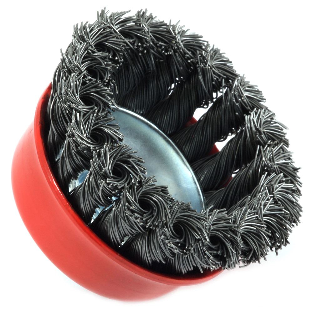 Forney Cup Brush Knotted 2 3/4 x .020 x 5/8 11 Arbor - Mycitystee
