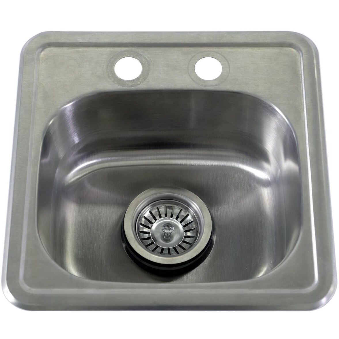 Signature 15 X 15 Outdoor Rated Stainless Steel Drop-In Bar Sink W/ Sink Strainer - Mycitystee