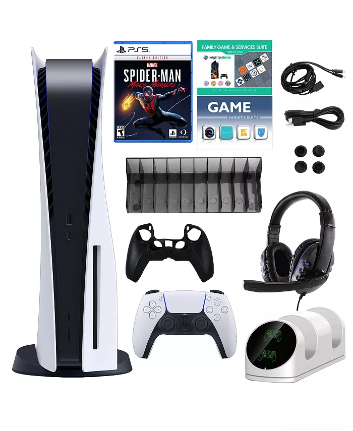 Playstation PS55 Console w  Miles Morales Game， Accessories Kit and 2 Vouchers - Mycitystee
