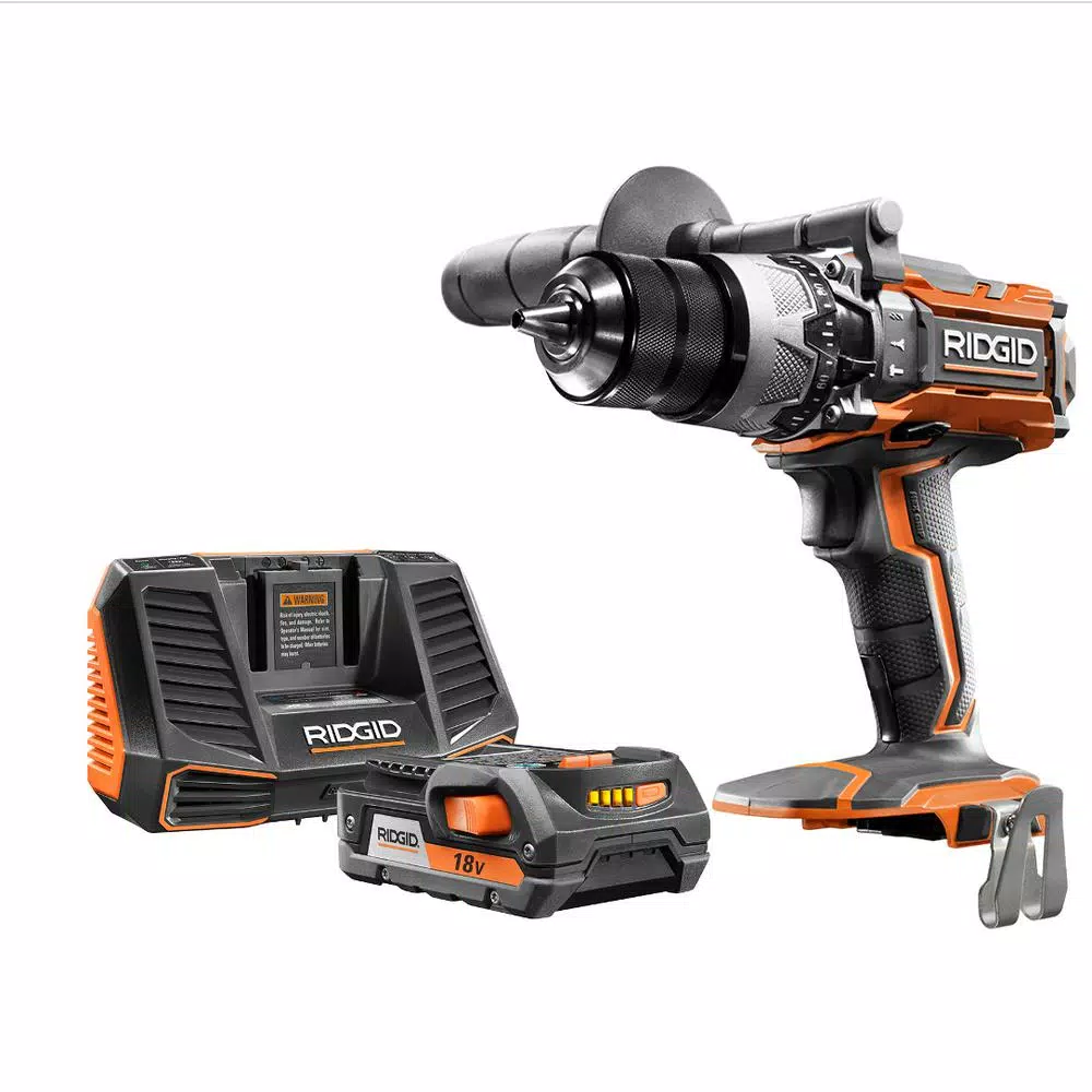 RIDGID 18-Volt Lithium-Ion Cordless 1/2 in. Hammer Drill/Driver Kit with 18-Volt Lithium-Ion 2.0 Ah Battery Pack and Charger and#8211; XDC Depot - Mycitystee