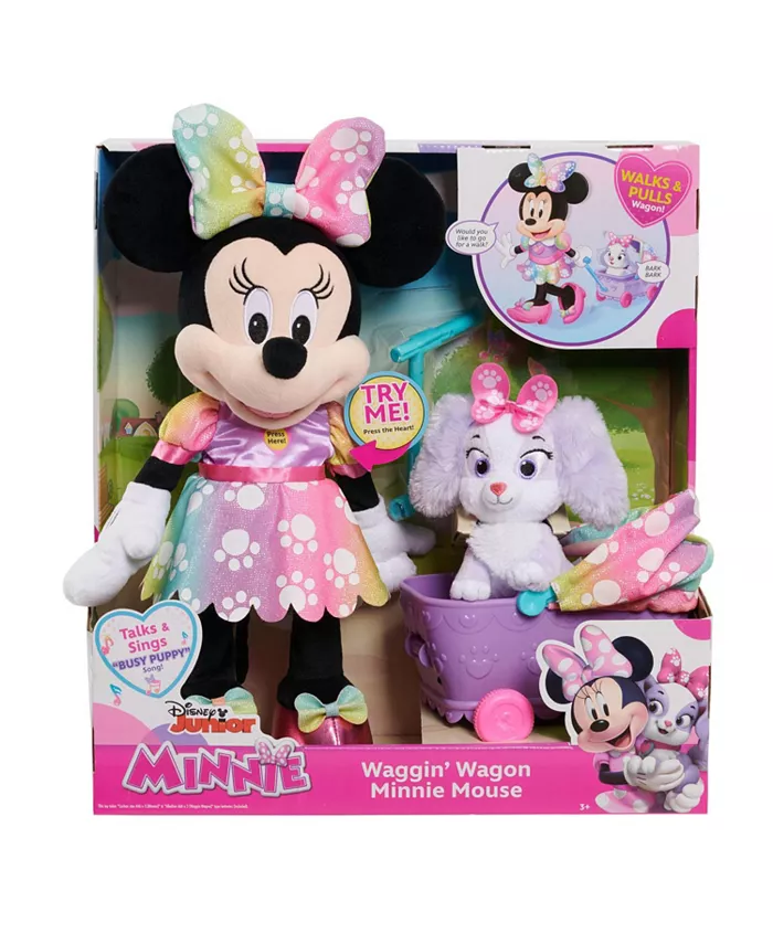 Minnie Mouse Wagging' Wagon Feature Plush Set - Mycitystee