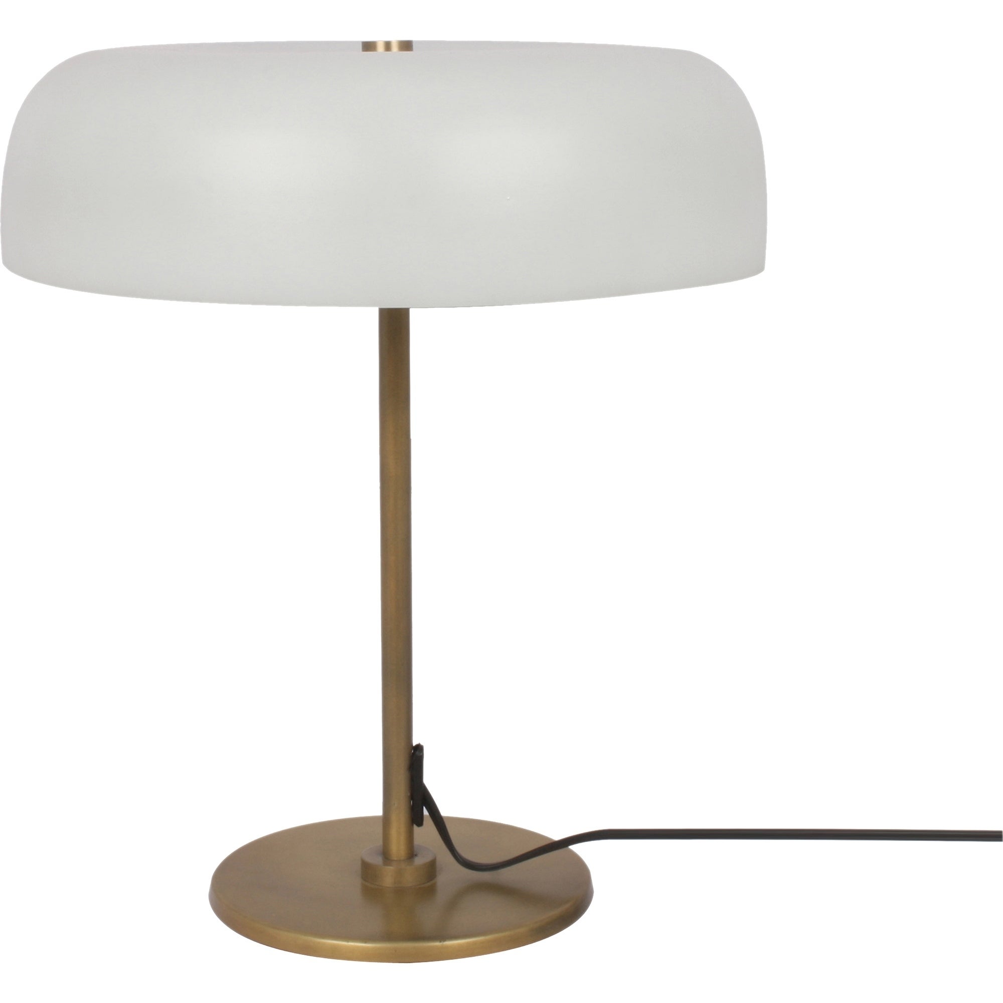 Porch and Den Berthold Antique Brass Finish Iron and Glass Table Lamp - Mycitystee