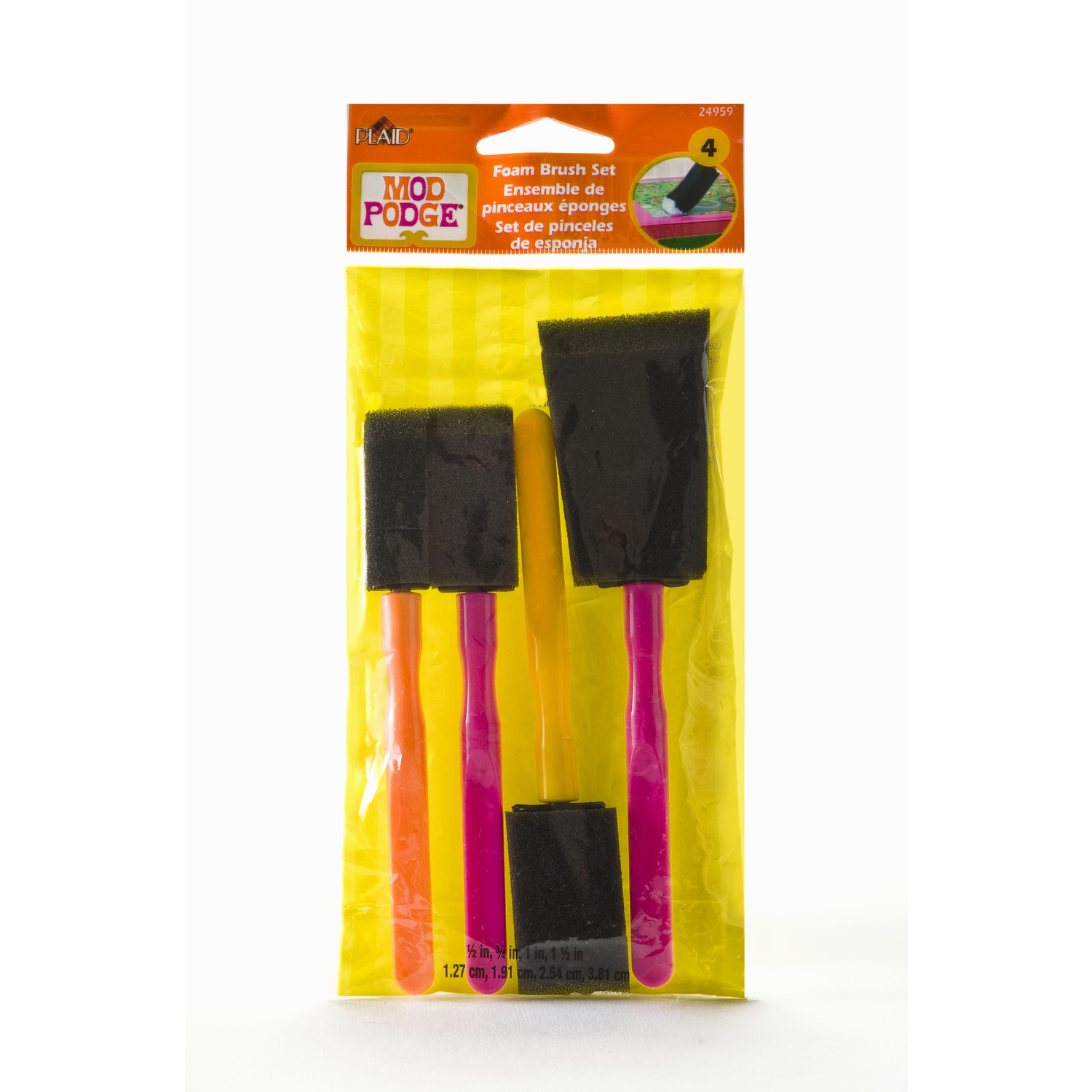 Plaid Mod Podge Assorted Decoupage Brush Set - Mycitystee