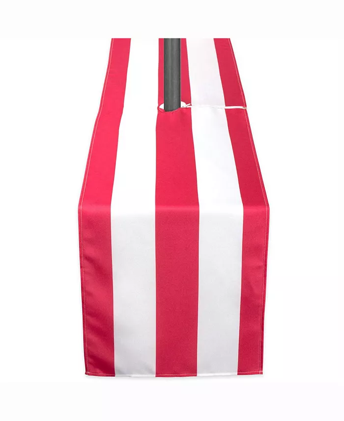 Design Imports Coral Cabana Stripe Outdoor Table Runner with Zipper 14