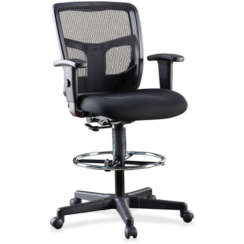 Lorell Ratchet Back Mesh Mid-Back Stool (86801) - Mycitystee