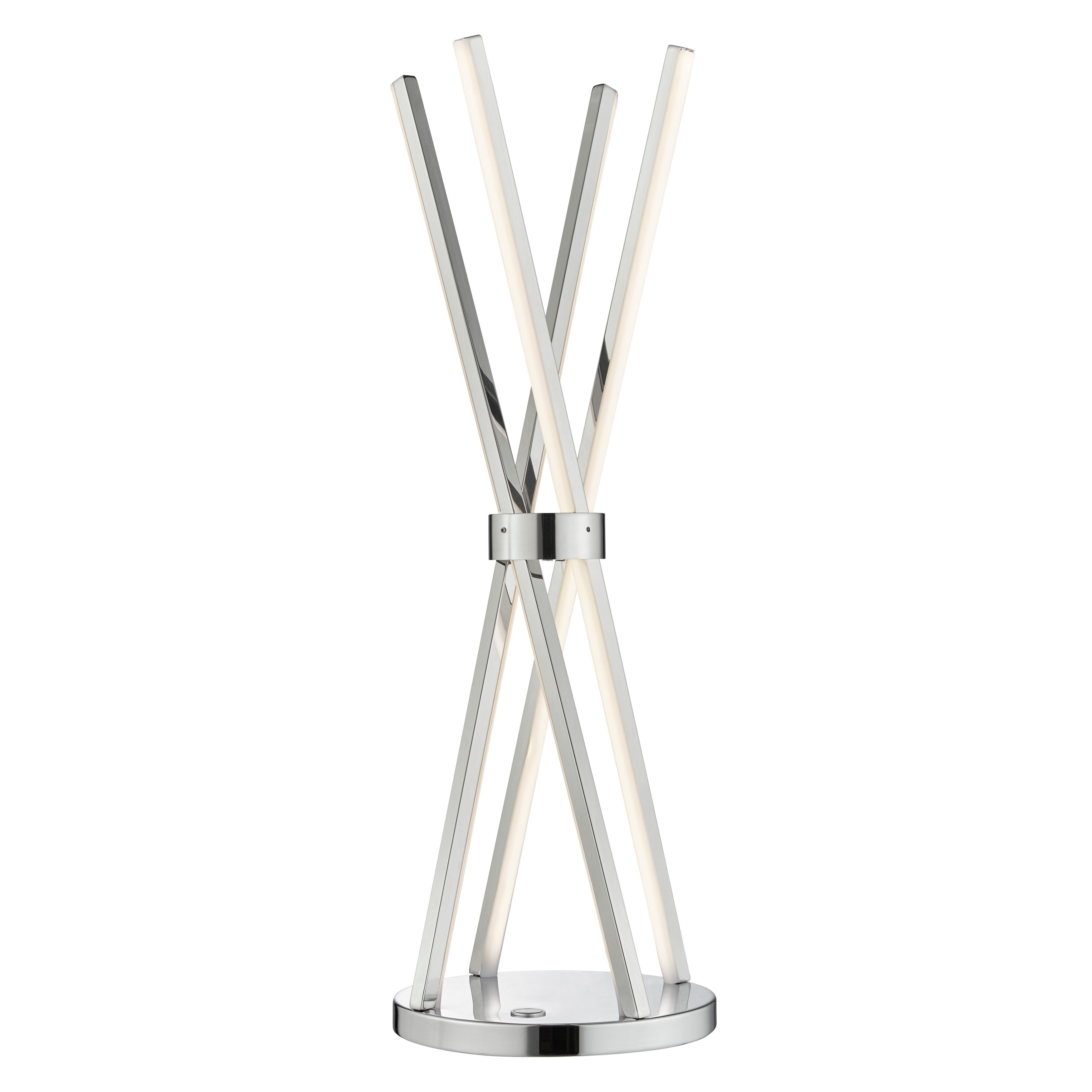 Bergen Chrome Table Lamp // LED Strip and Touch Dimmer - large - Mycitystee