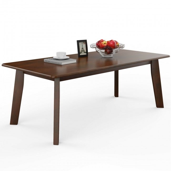 Rectangular Modern Wooden Coffee Table with Rubber Leg - 47'' x 23.5''x 17'' (L x W x H) - Mycitystee