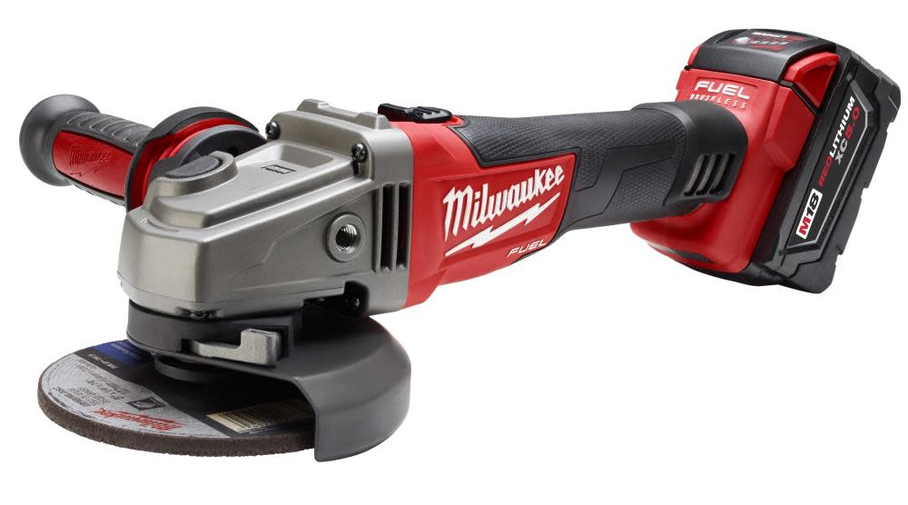 Milwaukee M18 FUEL 4-1/2 In. / 5 In. Grinder Slide Switch Lock-On 1 Battery 2781-21 from Milwaukee - Mycitystee