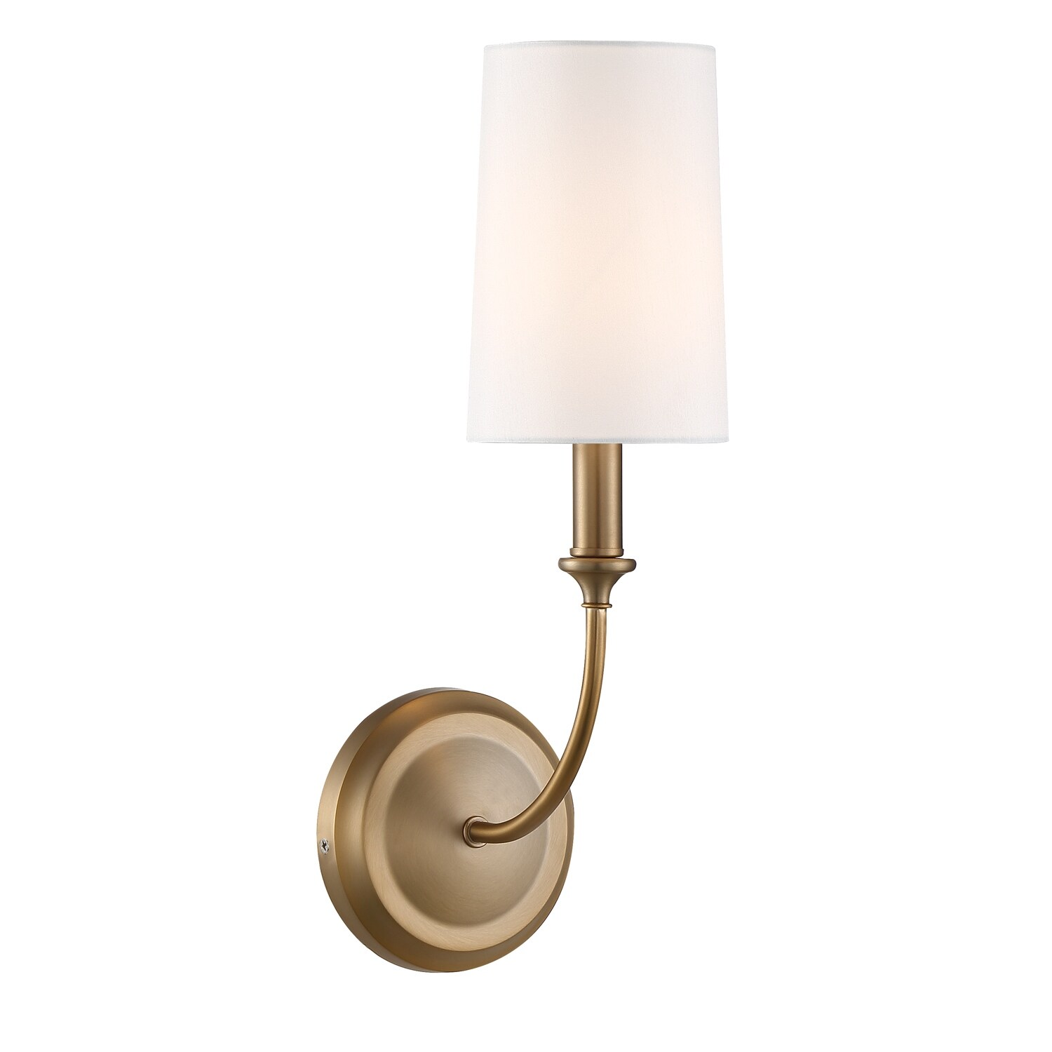 Libby Langdon for Crystorama Sylvan 1 Light Polished Vibrant Gold Sconce - 4.87'' W x 15.75'' H x 7.75'' D - Mycitystee