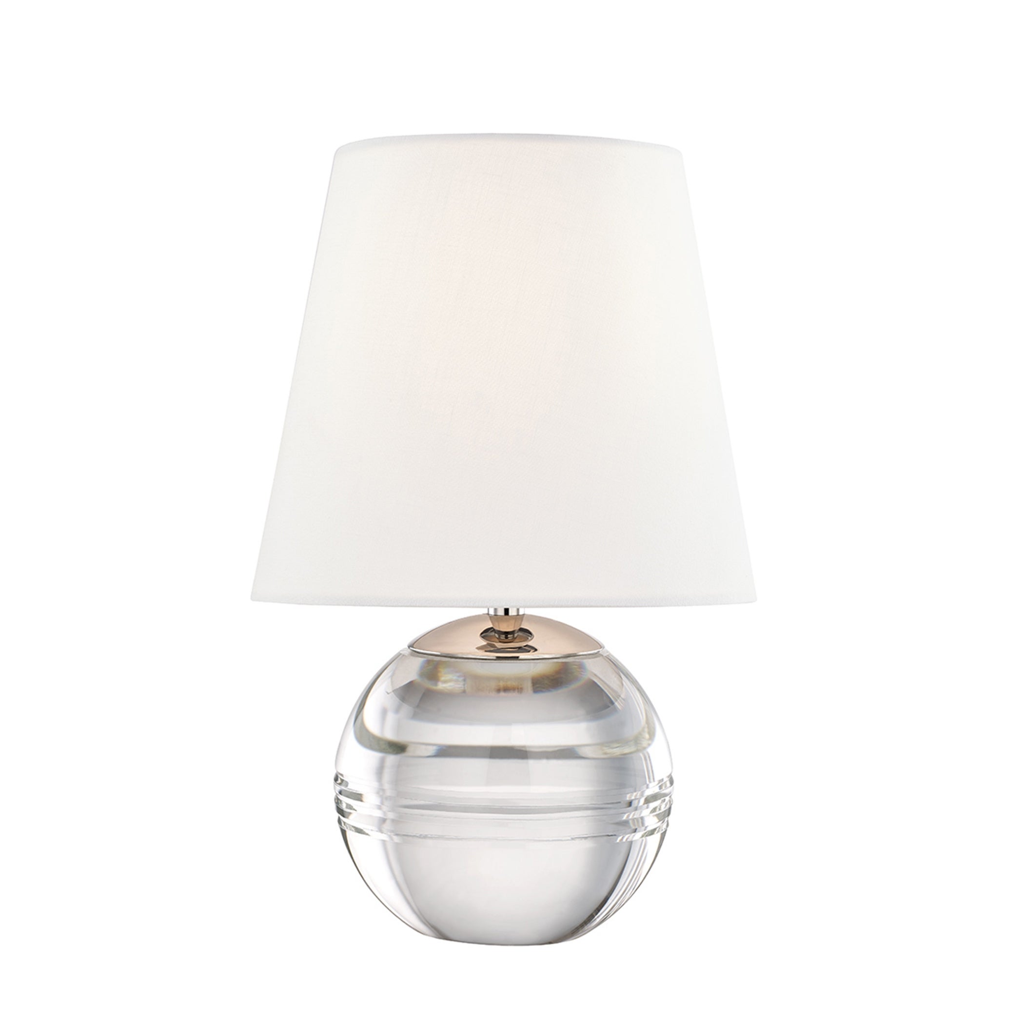 Mitzi by Hudson Valley Nicole 1-light Polished Nickel Table Lamp， White Linen - Mycitystee