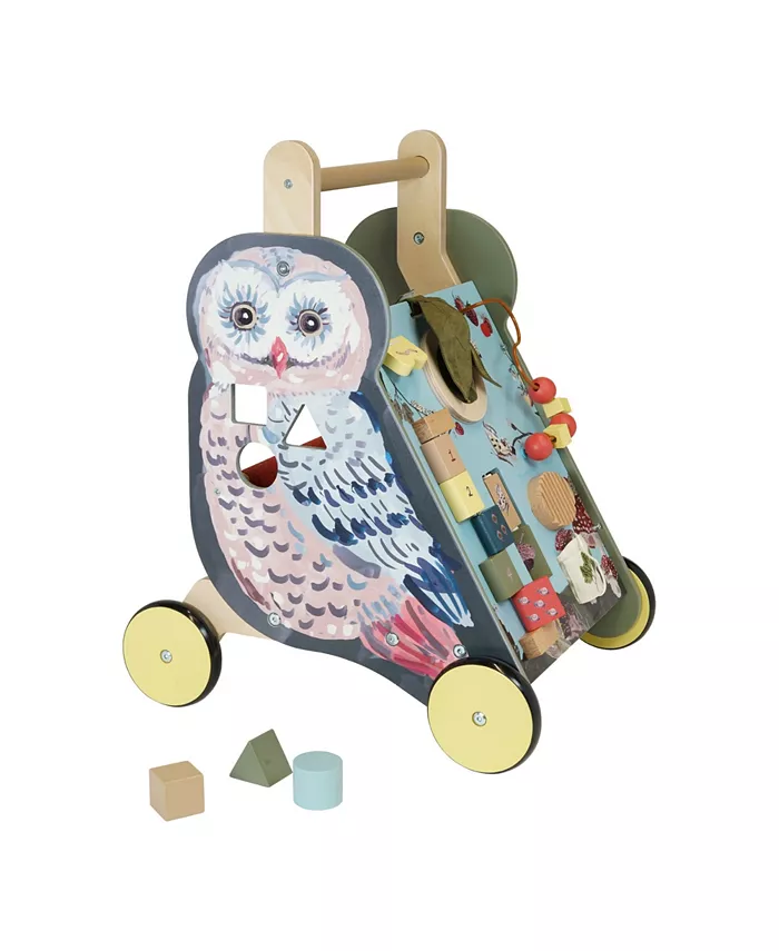 Manhattan Toy Company Wildwoods Owl Wooden Push Cart - Mycitystee