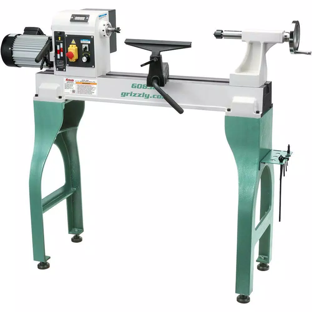 Grizzly Industrial 16 in. x 24 in. Variable-Speed Wood Lathe and#8211; XDC Depot - Mycitystee