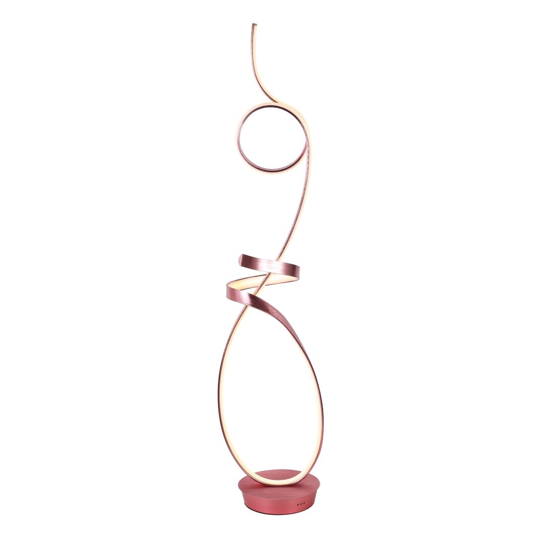 Symphonie 68W Unique Modern Design Led Floor Lamp， rose pink copper - 63.00 - Mycitystee