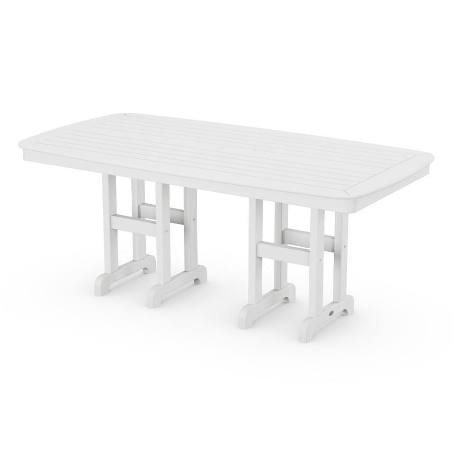 POLYWOOD Nautical 37 X 72-Inch Dining Table in White - Mycitystee