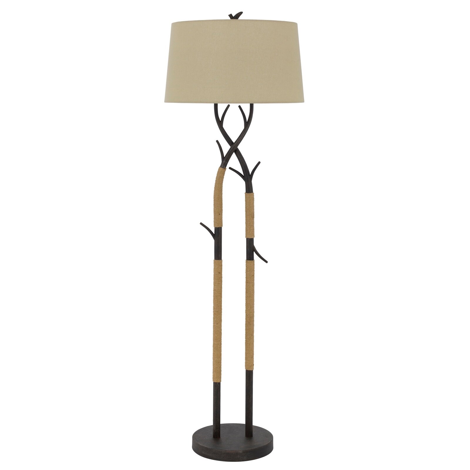 60 Inch Metal Tree Branch Base Floor Lamp， Dimmer， Black - Mycitystee